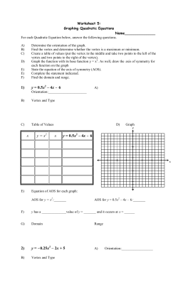 1) y = 0.5x 2 &ndash; 4x 6 x y = x x y = 0.5x 2 &ndash; 4x 6 2:______ 2 &ndash; 4x 6
