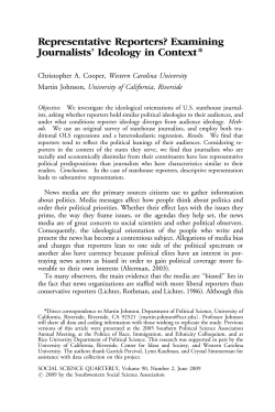 Representative Reporters? - PAWS