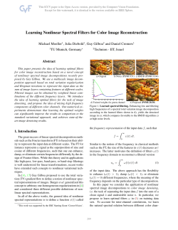 Learning Nonlinear Spectral Filters for Color Image Reconstruction