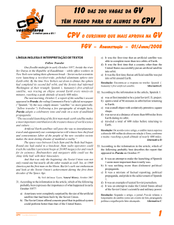 01/Junho/2008 110 das 200 vagas da GV t&ecirc;m ficado
