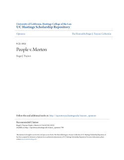 People v. Morton - UC Hastings Scholarship Repository