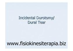 Incidental Durotomy/ Dural Tear