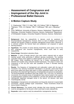 Assessment of Congruence and Impingement of the Hip