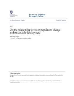 On the relationship between population change and sustainable