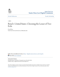 Bond v. United States: Choosing the Lesser of Two Evils