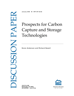 Prospects for Carbon Capture and Storage Technologies