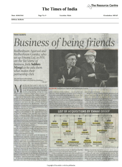 Business of being friends