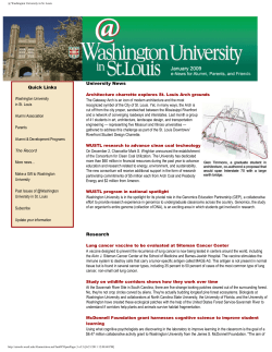 January - Washington University in St. Louis