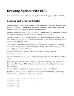 Drawing Sprites with SDL - Aaron`s Game Programming Tutorials
