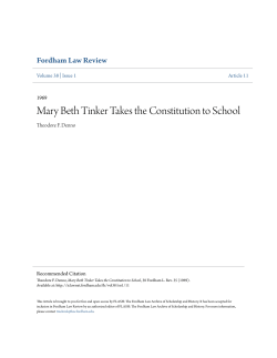 Mary Beth Tinker Takes the Constitution to School