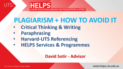 PLAGIARISM + HOW TO AVOID IT