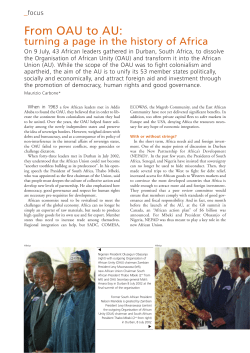 From OAU to AU - European Commission