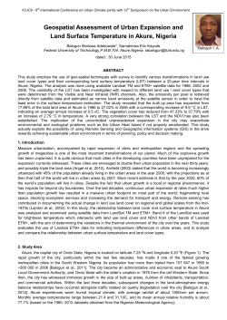 Geospatial Assessment of Urban Expansion and Land Surface