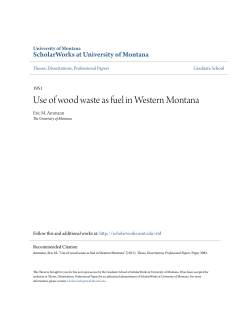 Use of wood waste as fuel in Western Montana