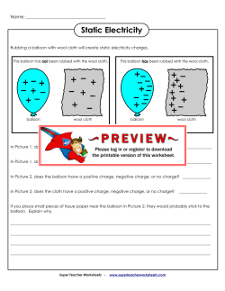 Static Electricity - Super Teacher Worksheets