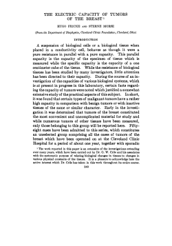 THE ELECTRIC CAPACITY OF TUMORS OF
