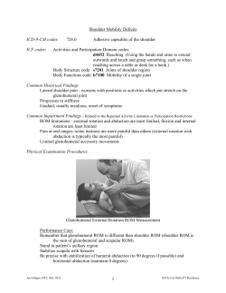 Shoulder Mobility Deficits