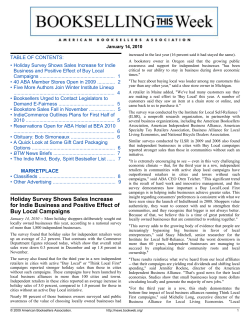 Holiday Survey Shows Sales Increase for Indie Business and