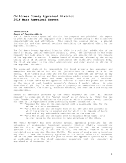 2016 Mass Appraisal Report - Childress County Appraisal District