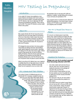 HIV Testing in Pregnancy