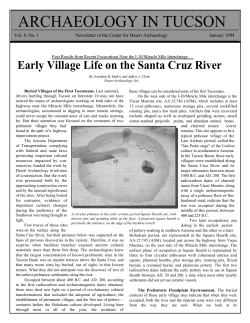 Early Village Life Along the Santa Cruz, Early Agricultural Period