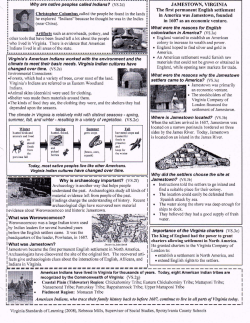 Page 1 Werowocomoco was a large Indian town used by Indian