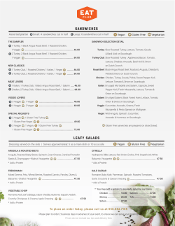 SANDWICHES LEAFY SALADS