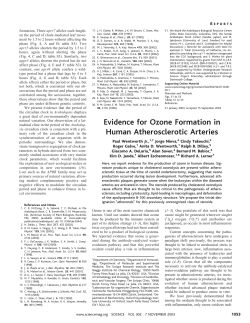 Evidence for Ozone Formation in Human Atherosclerotic Arteries