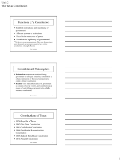 Functions of a Constitution