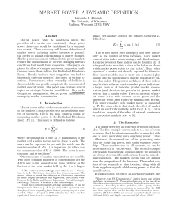 market power: a dynamic definition