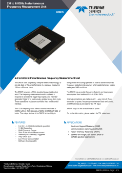 2.0 to 6.0GHz Instantaneous Frequency Measurement Unit