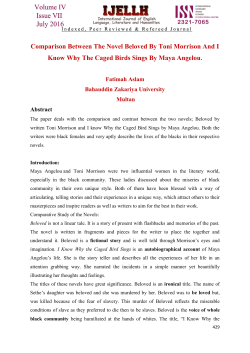 Comparison Between The Novel Beloved By Toni