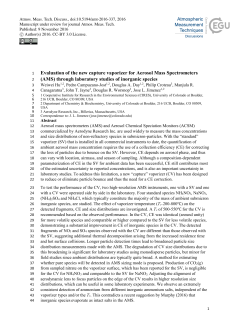 Evaluation of the new capture vaporizer for Aerosol Mass