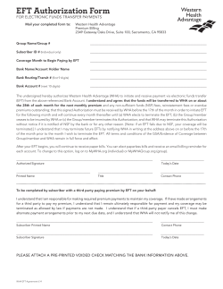 Electronic Funds Transfer Agreement