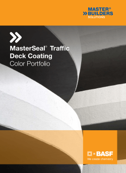 MasterSeal traffic deck coating color portfolio