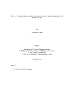 RITUAL INSULTS AMONG MIDDLE SCHOOL