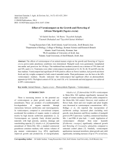 Effect of Vermicompost on the Growth and Flowering of African