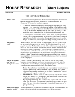 Tax Increment Financing - Minnesota House of Representatives