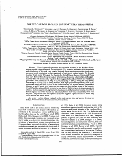 forest carbon sinks in the northern hemisphere