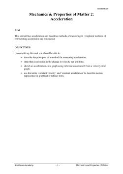 Acceleration - Kelso High School