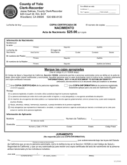 nacimiento - Yolo County Clerk
