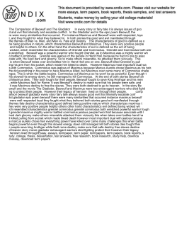 The Comparison of Beowulf and The Gladiator In every story