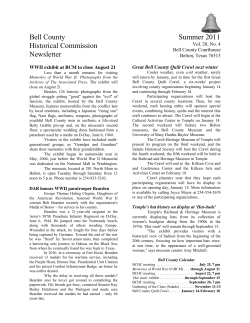 Bell County Historical Commission Newsletter Summer 2011