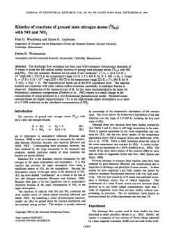 Kinetics of reactions of ground state nitrogen atoms 4S32 with NO