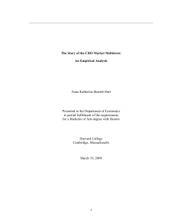 The Story of the CDO Market Meltdown