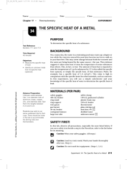 THE SPECIFIC HEAT OF A METAL