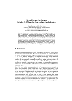 Building Self-Managing Systems Based on Pollination