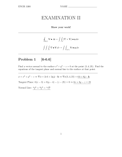 Answers to Examination II
