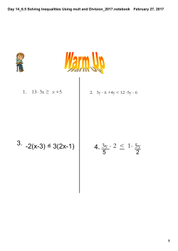 Day 14_6.5 Solving Inequalities Using mult and Division_2017