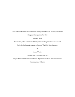 Polish National Identity under Russian, Prussian, and Austro